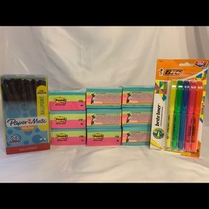 Office supplies Paper Mate, Post-it, Bic